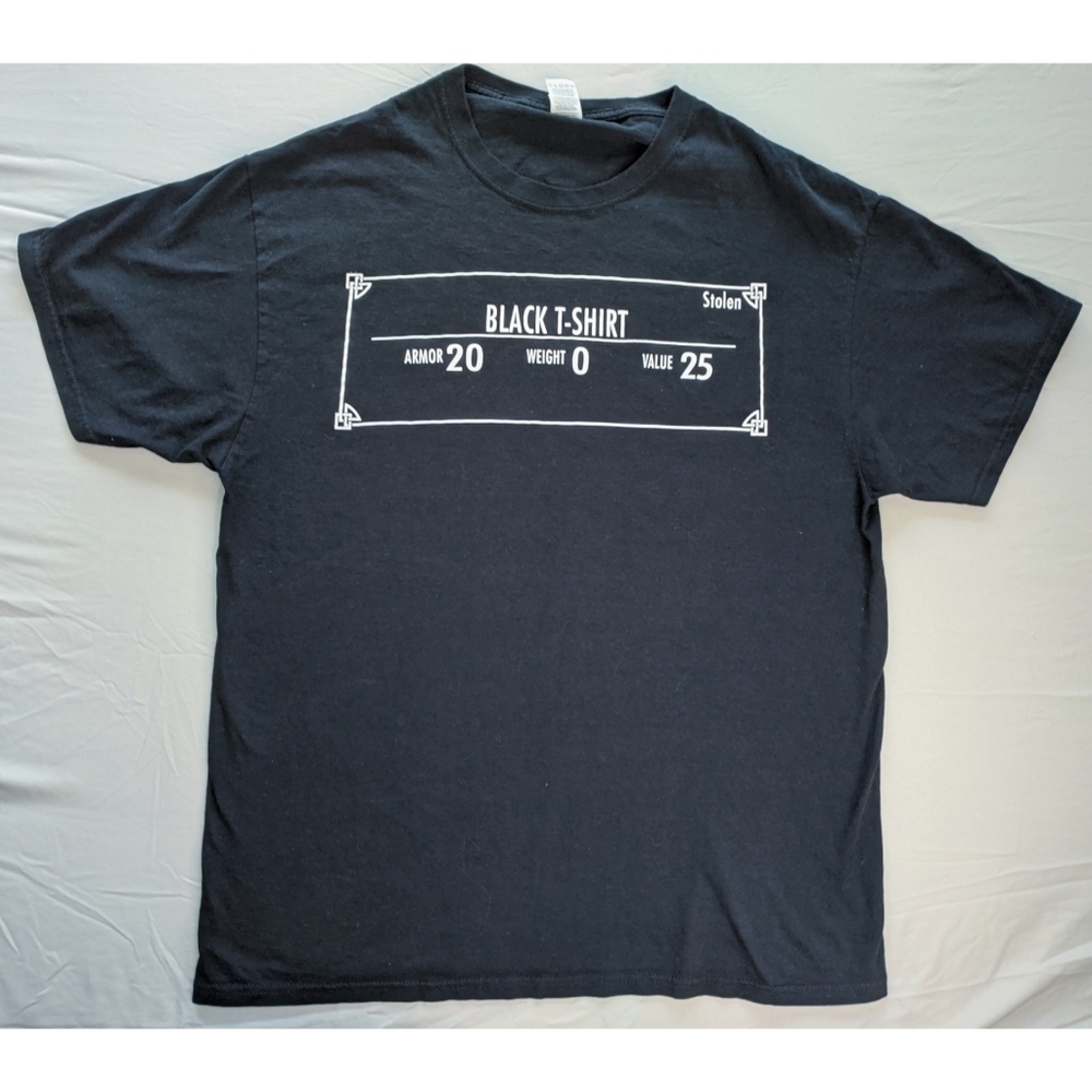 Black T-shirt Armor: 20 Value: 25